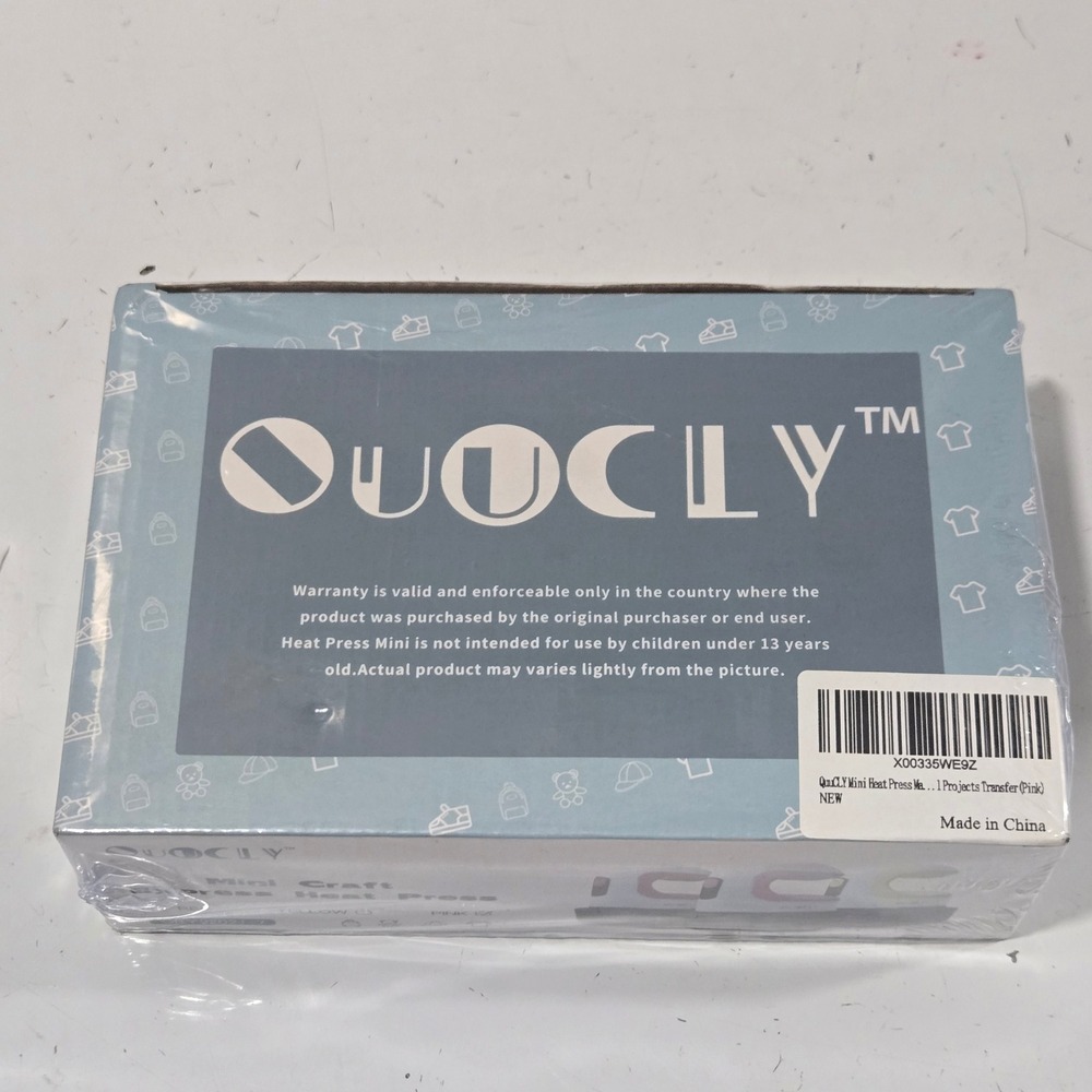 Quocly Mini Craft Express Heat Press Machine Pink QRYJ2021-7 Portable HTV DIY